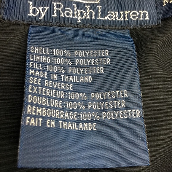 Polo Ralph Lauren Black Lightweight Quilted Jacket Medium Men's VTG 90's Rare - Picture 12 of 12